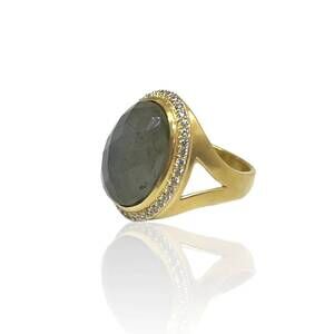NEW TAT2 DESIGNS women's labradorite forte ring in gold